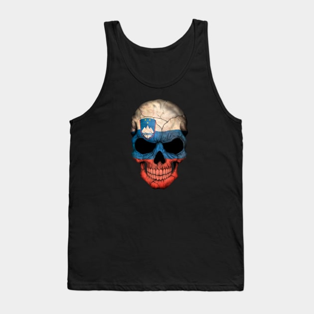 Slovenian Flag Skull Tank Top by jeffbartels